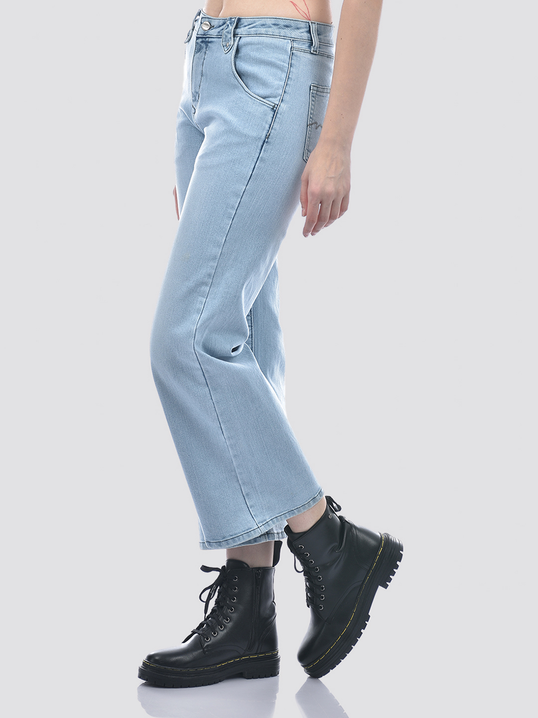 Numero Uno Women Washed Blue Wide Leg Sustainable Jeans